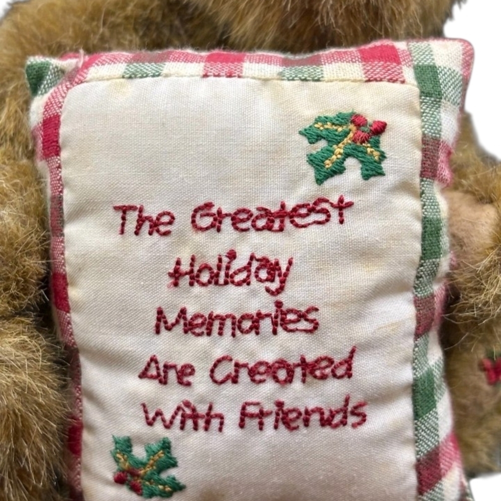 NWT Boyds Bear‎ Plush Head Bean Collection Beary Goodfriend Holly Pillow 8" 2004 - Picture 4 of 9